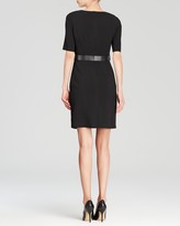 Thumbnail for your product : Adrianna Papell Lace Trim Belted Dress
