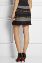 Thumbnail for your product : Tory Burch Danielle striped wool-blend mini skirt