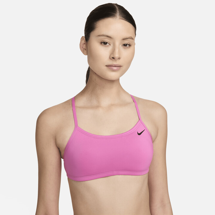 Nike Women's Essential Bralette Bikini Top in Pink - ShopStyle Two Piece  Swimsuits