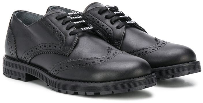 girls black brogues