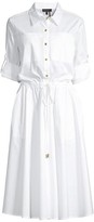 Thumbnail for your product : Donna Karan Roll-Sleeve Fit-&-Flare Shirtdress