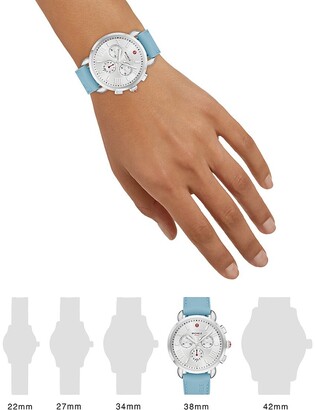 Michele Sport Sail Stainless Steel & Silicone Chronograph Watch