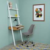 Thumbnail for your product : DREW Bamboo And White Lacquer Ladder Desk And Grey Office Chair