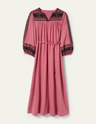 Boden Embroidered Jersey Midi Dress