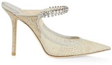 Thumbnail for your product : Jimmy Choo Bing 100 Embellished Lace Mules