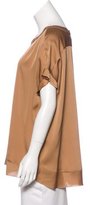 Thumbnail for your product : By Malene Birger Silk Short Sleeve Blouse