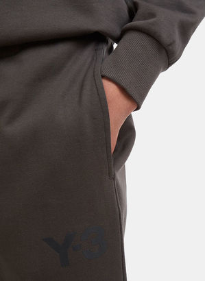Y-3 Logo-Printed Track Pants in Dark Khaki