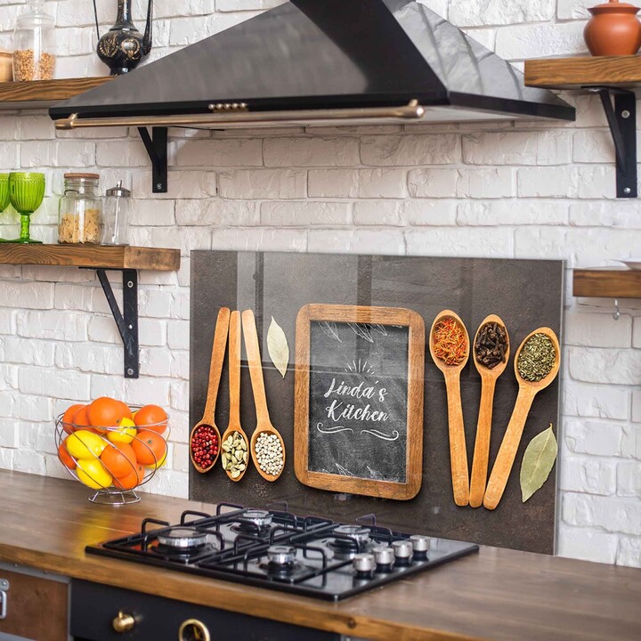 Personalized Glass Stove Backsplash Panel, Back Cover, Kitchen Decor, Top Tile, Chopping/ Noodle Board