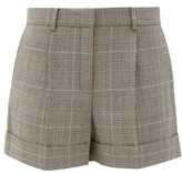 Thumbnail for your product : Bella Freud Prince Of Wales-checked Wool Shorts - Grey