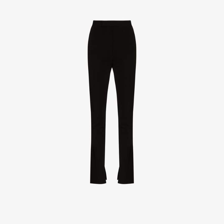 black cotton skinny trousers