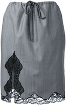 Alexander Wang - lace trim skirt - women - Mohair/Laine - M