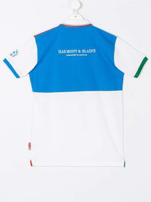 Harmont & Blaine Junior TEEN colourblock polo shirt