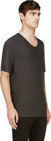 Thumbnail for your product : Alexander Wang T by Charcoal Grey Silk Slub T-Shirt