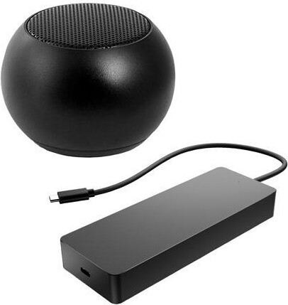 HP Universal USB-C Multiport Dock With Bluetooth Mini Speaker, Compatible with EliteBook 830,835,840,845,850,860,865 (G8-11), ProBook...