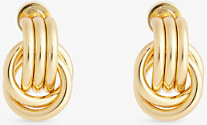 Heaven Mayhem Womens Micro Knot 18ct Gold Pvd Plated Stainless-Steel Earrings