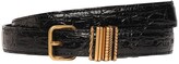 Thumbnail for your product : Saint Laurent Croc Embossed Leather Belt