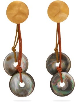 Vanda Jacintho - Wizard Paua-shell Drop Earrings - Multi