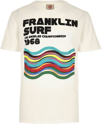 Franklin & Marshall River Island Mens White print T-shirt