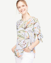 Thumbnail for your product : Ann Taylor Tropical Tie Sleeve Blouse