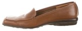 Thumbnail for your product : Ferragamo Leather Square-Toe Loafers