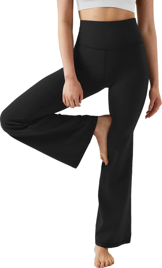 Flare Leggings for Women Tummy Control Leggings Female Bootcut Yoga Pants  with Pocket Butt Lift High Waist Bootleg Pants Size XL 