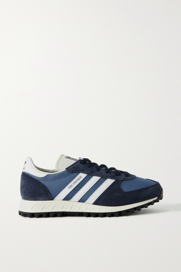 adidas Trx Vintage Shell, Suede And Leather Sneakers - Blue - ShopStyle