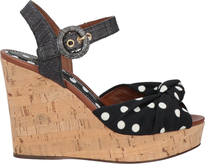 Polka Dot Wedge Sandals  Wedge Shoes – OneStepForth