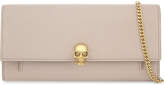 alexander mcqueen Skull grained leather wallet-on-chain