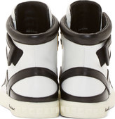 Thumbnail for your product : Balmain Pierre Black & White Leather High-Top Sneakers