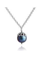 Thumbnail for your product : House of Fraser Jersey Pearl Emma kate black pearl filigree pendant