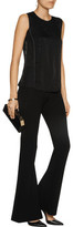 Thumbnail for your product : Halston Embellished Silk-Blend And Chiffon Top