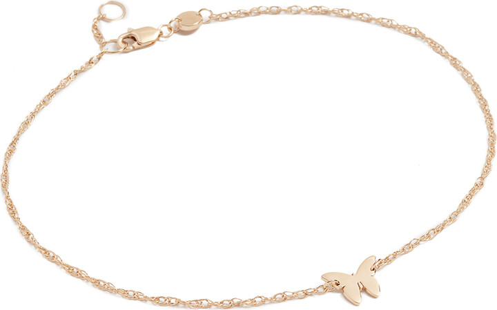 Jennifer Zeuner Jewelry Butterfly Anklet