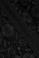 Thumbnail for your product : Self-Portrait Cutout Guipure Lace Midi Dress - Black