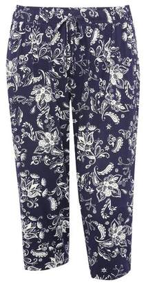 M&Co Plus cropped floral trousers