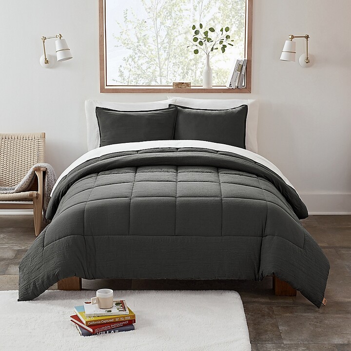UGG Devon 2-Piece Twin/twin XL Reversible Comforter Set In Charcoal -  ShopStyle
