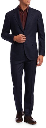 Brunello Cucinelli Wool & Cashmere Bold Stripe Suit