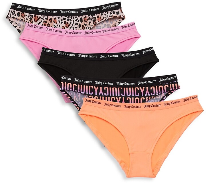 Juicy Couture 5-Pack Logo Bikini Panties - ShopStyle