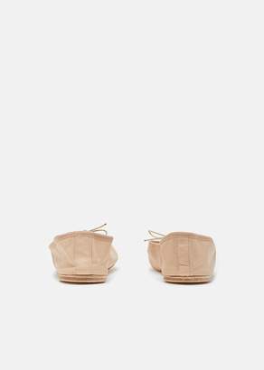 PORSELLI Leather Ballet Flat Nude