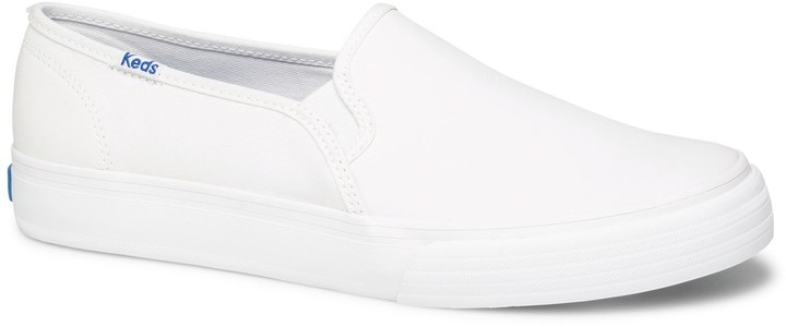 keds white leather slip on sneakers