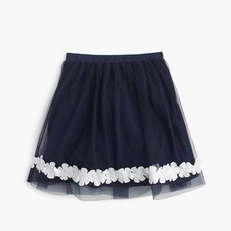 J.Crew Girls' floral trim tulle skirt