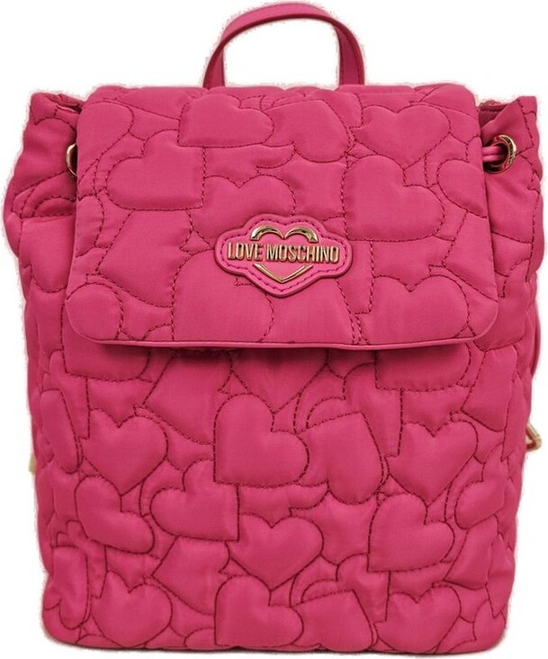 Love Moschino Puffy Heart Drawstring Backpack