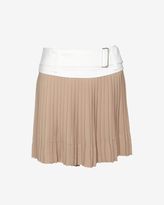 Thumbnail for your product : A.L.C. Contrast Belted Pleated Mini Skirt