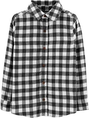 Osh Kosh Oshkosh Bgosh Boys 4-12 Flannel Plaid Button Down Shirt