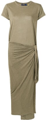 ralph lauren side tie jersey dress
