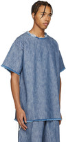 Thumbnail for your product : Marques Almeida Blue Denim Frayed T-Shirt