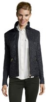 Thumbnail for your product : T Tahari black quilted nylon 'Sydney' short length coat