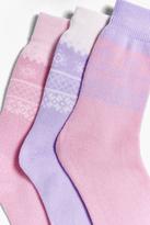Thumbnail for your product : boohoo Ivy Fairisle Thermal Slipper Socks 3 Pack