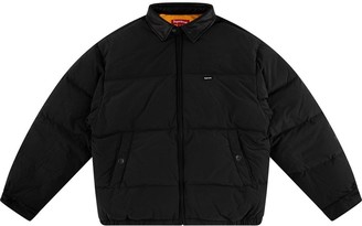 Supreme Leather Collar Puffy Jacket - ShopStyle Outerwear