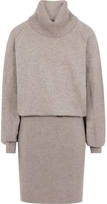 Reiss Cyra - Knitted Rollneck Dress in Natural
