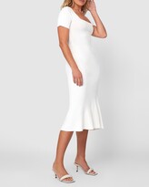 Thumbnail for your product : BY JOHNNY. - Women's White Midi Dresses - Natasha Knit Midi Dress - Size M at The Iconic